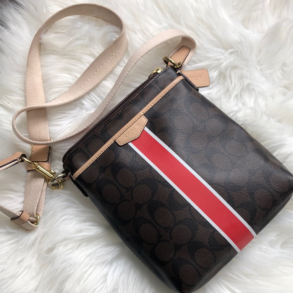 COACH SIGNATURE STRIPE SWINGPACK (F1495) small size